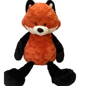 ANIMAL ADVENTURES LARGE PLUSH FLOPPY FOX ORANGE/BLACK NWOT 30”